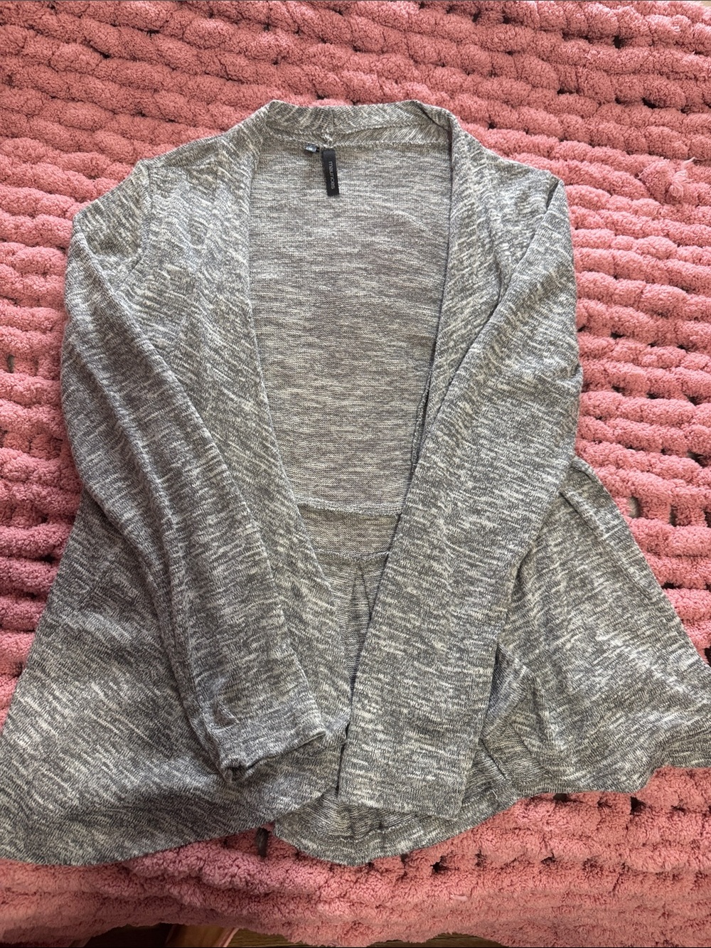Maurices Heather Gray Open-Front Cardigan